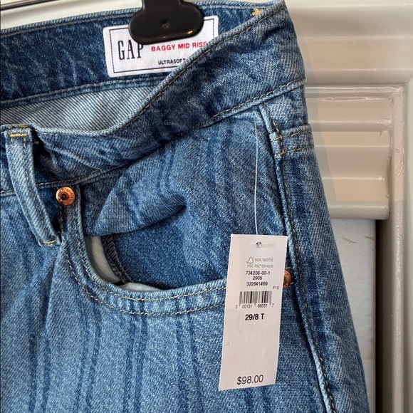 GAP Women's Blue Striped Flare Jeans - Picture 5 of 5